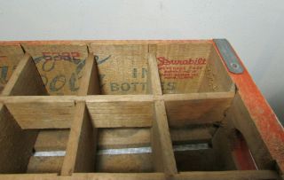 Vintage 1971 Coca Cola Red Crate Coke Wood Box 24 Wooden Dividers GREAT SHAPE 3