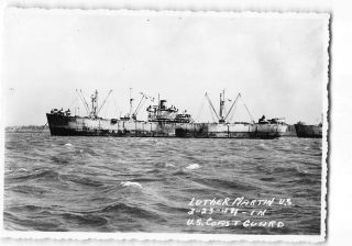 World War Ii Photo Us Coast Guard Steam Ship Luther Martin 1944