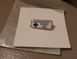 Ww2 Era American Red Cross Volunteer Lapel Pins - Emergency First Aid Wwii
