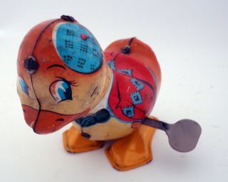 China Ms 733 Hopping Duck Clockwork Wind - Up Tin Toy Vintage