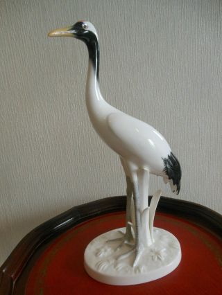 Noritake Studio Pottery Series - Vintage Crane / Stork Figurine Approx.  11 " Tall