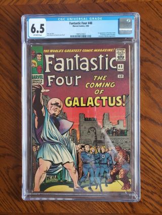Fantastic Four 48 Cgc 6.  5,  1st App Of The Silver Surfer & Galactus