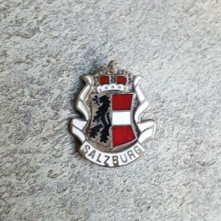 Salzburg Crest Shield Oktoberfest Austrian Souvenir Travel Lapel Hat Pin Germany