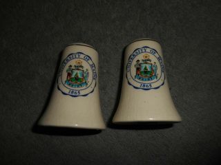 Vintage Salt And Pepper Shakers - University Of Maine 1865