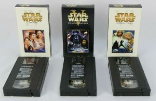 Star Wars Trilogy Vhs Tapes Set - Parts Iv - V - Vi - Lucas Films 2000