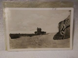 Ww2 German U - Boat And Flag Photo Postcard