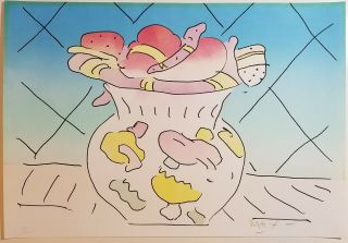 Slightly Peter Max,  Limited Edition Lithograph,  Signed