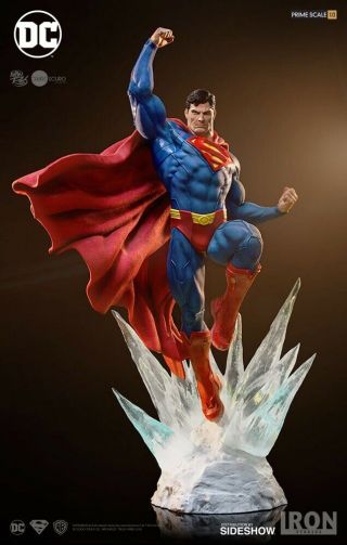 Iron Studios 1/3 Superman Statue Light Up Base Sideshow Collectibles