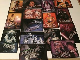 Star Wars U.  S.  Complete Set of 15 Stamps - First Day of Issue Picture Post Cards 2