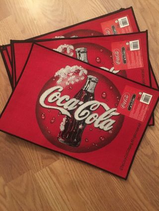 Coca Cola Collectible Dining Placemat Set Of 4 With Tags