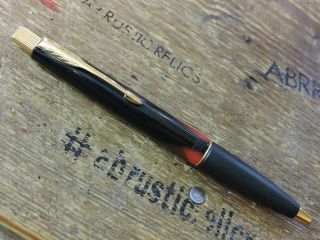 Vintage 1997 Launch Black Red Gold Trim Gt Parker Frontier Ballpoint Pen Usa
