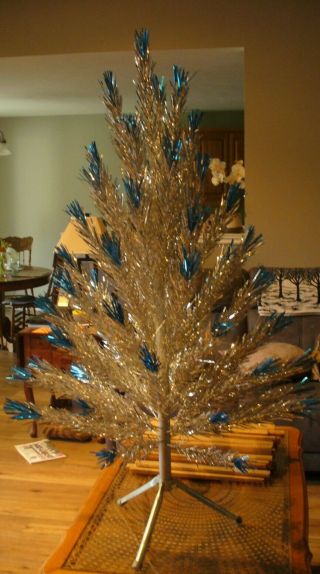 Vintage Evergleam Stainless Aluminum Christmas Tree 4 Feet High