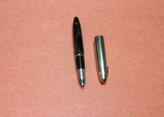 Sheaffer Tuckaway Gold Filled Brown Marble Stripped Fountain Pen Set - White Dot 2