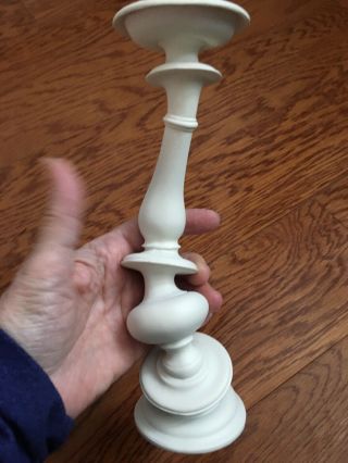 Areaware Distorted White Matte Candlestick Design By Paul Loebach 10”