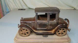 Vintage Cast Iron Ford Model T Coupe Car 8 1/4 " Long