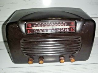 Vintage 1948 Philco Model 48 - 472 - 122 Brown Bakelite Radio