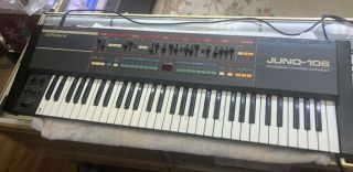 Vintage Roland Juno - 106 Polyphonic Synthesizer Keyboard