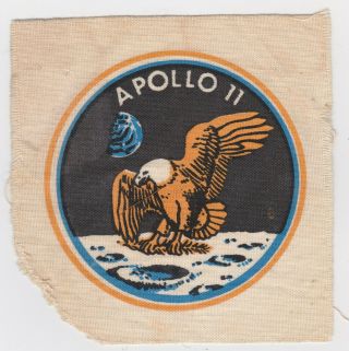 Old 1969 Apollo 11 Cloth Patch Eagle Moon Landing