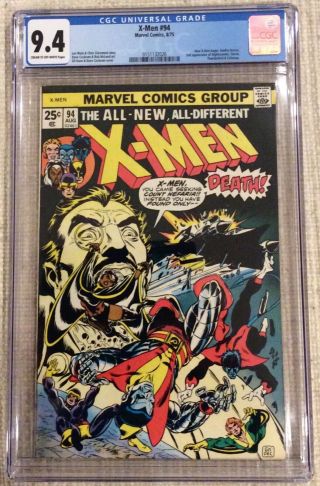 X - Men 94 Cgc 9.  4 1st X Stan Lee,  Key Like 129,  Hulk 181