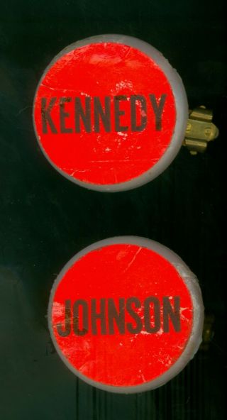 1960 Vintage President John F.  Kennedy Political Campaign Clip - On Earrings