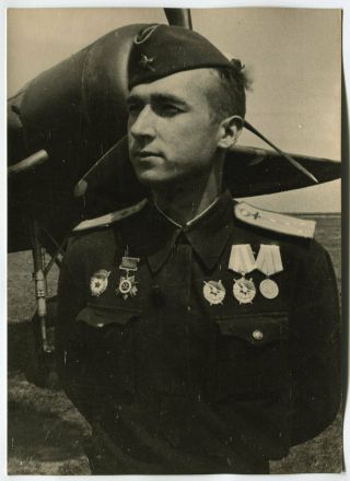 Wwii Heroes Serie Large Size Photo: Russian Air Force Pilot - Flying Ace