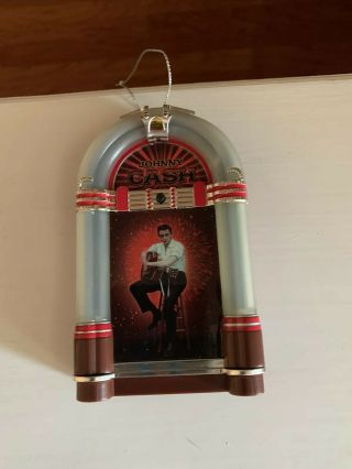 Johnny Cash Illuminated Musical Jukebox Christmas Ornament - I Walk The Line