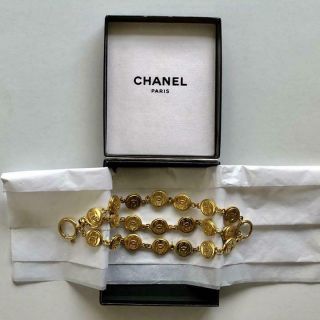 Auth Chanel Vintage Bracelet Gold Coco Mark Full L:7.  8�h Ladies F/s