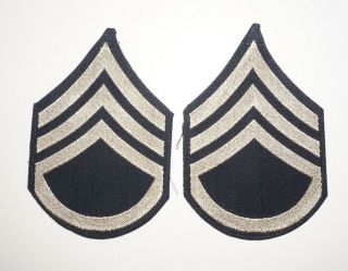 Staff Sergeant Rank Chevrons Woven Patches Wwii Us Army C1362