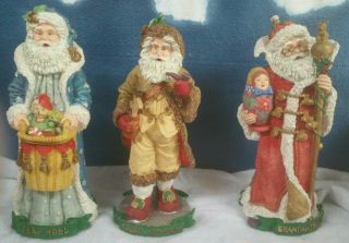 Santa Figure Kris Kringle,  Grandfather Frost And Pere Noel 12 " Figures