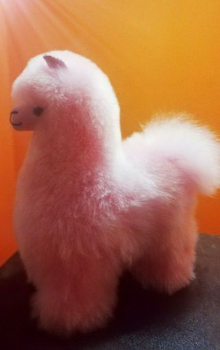 Alpaca Fur Toy Pink Stuffed Soft - Llama
