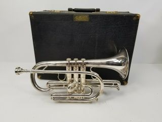 Vintage Getzen Eterna Trumpet Serial Ec9483 Getzen 7c Mouthpiece With Case