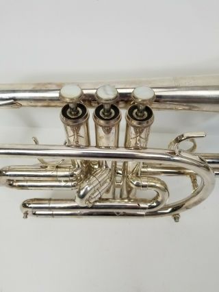 Vintage Getzen Eterna Trumpet Serial EC9483 Getzen 7C Mouthpiece with Case 2