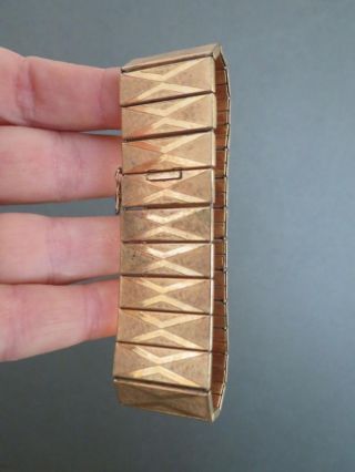 Vintage Rolled Gold Cuff Bracelet Signed
