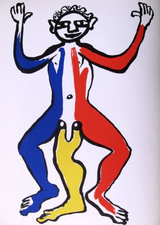 Alexander Calder - Three Legged Man - Lithograph - In Us