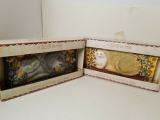 Cozy Cat Wall Plaques Art 2003 Eileen Smithson Set Of 2 Pansy And Buttercup Nip