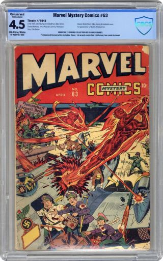 Marvel Mystery Comics 63 Cbcs 4.  5 Conserved 1945