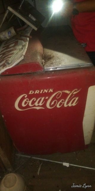 Coca Cola Cooler Vintage W Bottle Opener On Front