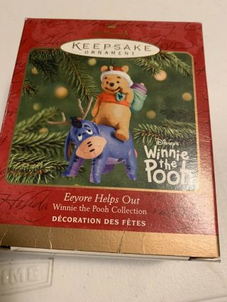 Hallmark Keepsake Ornament Eeyore Helps Out Winnie The Pooh 2001