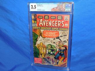 Marvel Comics Avengers 1 Cgc 2.  5 Cr/ow 1st Appearance Avengers 1963