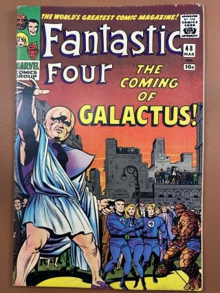 Fantastic Four 48 Marvel 1st Appearance Of Silver Surfer Galactus Uk Pence