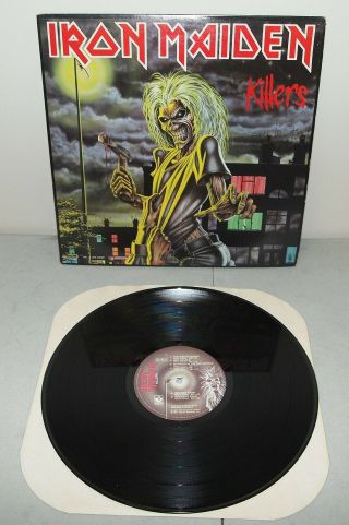 Vtg 1981 Iron Maiden Album " Killers " Vinyl Record 1st Lp Near
