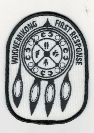 Obsolete Wikwemikong Tribal First Response Ems Shoulder Patch - Ontario - Canada