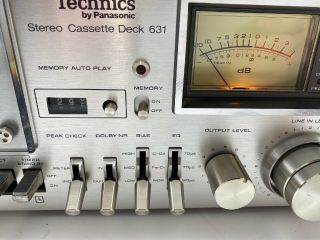 Vintage Technics RS - 631 Cassette Player / Recorder SERVICED/BELTS/EXTRAS 3
