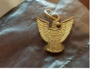 Boy Scout Official Eagle Scout Rank Bsa Gold Plated Charm Mom Dad Philadelphia