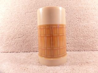 Vintage Aladdin Best Buy Thermos Bottle Plaid Brown No.  Wm4040 Pint Wide Mouth