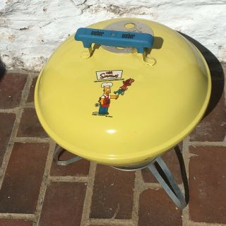 The Simpsons Portable Weber Charcoal Grill 10th Anniversary Ltd Ed Vintage 2