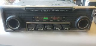 Vintage Becker Grand Prix Stereo Mu Car Radio W/ Amplifier 12 Volts