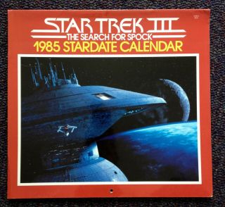 Star Trek The Search For Spock Stardate Calendar 1985