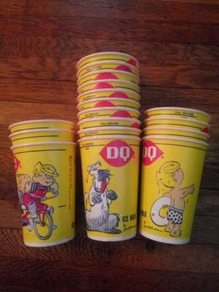 17 Nos Vintage Dairy Queen Paper Cups - Dennis The Menace - 1979 - 3 Designs