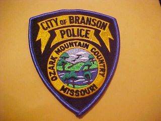 Branson Missouri Police Patch Shoulder Size
